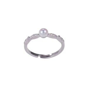 925 natural freshwater pearl ring